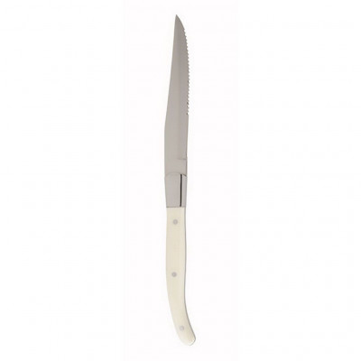 Fortessa SS Provençal Blonde Handle Serrated Steak Knife 23cm
