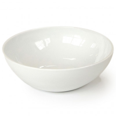 Craster Tilt Large White Ceramic Bowl Ceramic 290ø × 100 mm