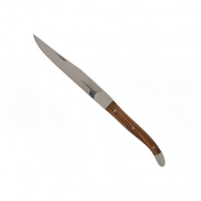 Fortessa SS Provençal Non Serrated Light Wood Handle Steak Knife 23cm
