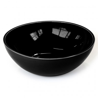 Craster  Medium Black Ceramic Bowl Ceramic 250ø × 85 mm