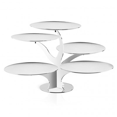 Elleffe Stand with 5 branches and 5 rounded plates ø28cm