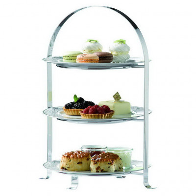 DPS Displayware 3 Tier Chrome Serving Stand (max 26cm plates)
