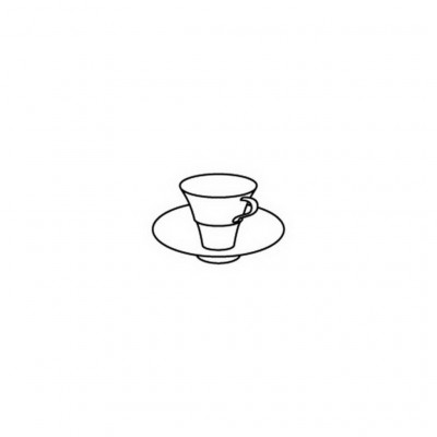 Hering Berlin Polite Silver espresso cup and saucer Ø70 h58 50ml,Ø130 h30