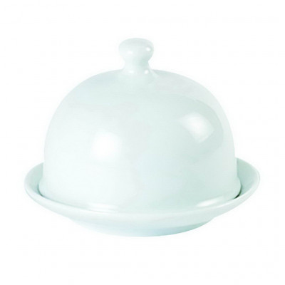 DPS Porcelite Round Covered Butter Dish 9x6.5cm/3.5x2.5