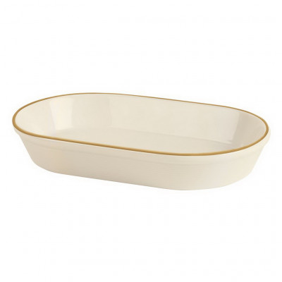 DPS Line Gold Band Oval Salad Dish 16cm