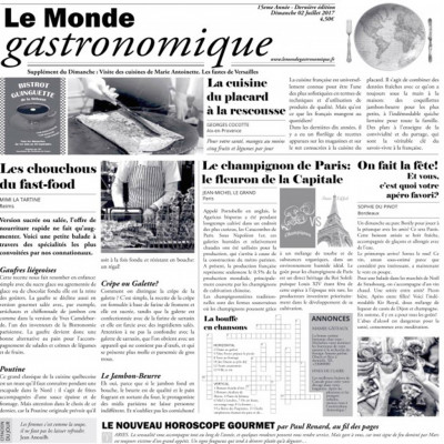 Newspaper "Le Monde Gastronomique"