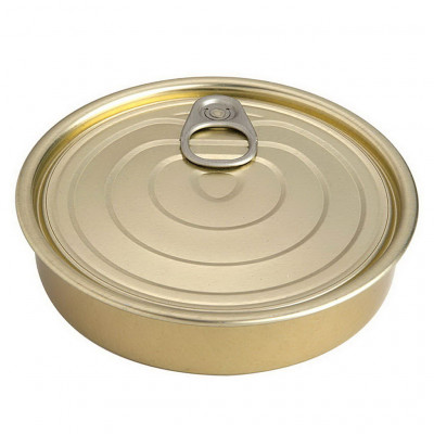 Round tin can with lid XS