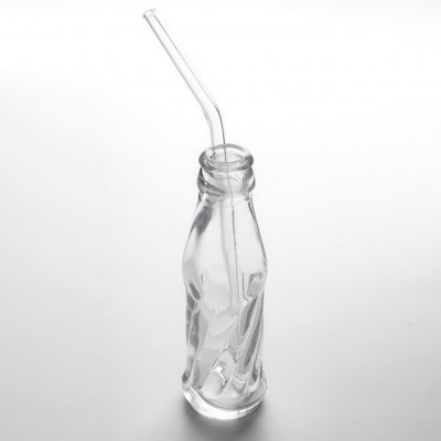 Glass straw curved