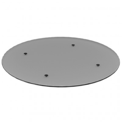 Craster Rise 800 Grey Glass Round Table Top Grey Glass 1130ø × 22 mm  
44.5ø × 0.9”