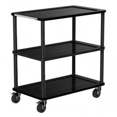Craster  Black Modern Tray Trolley Black, Lacquered 915 × 535 × 959 mm
