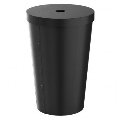 Craster Shaker Conical Black Laundry Bin Birch Stained Black 415ø × 625 mm