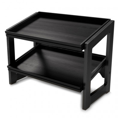 Craster Flow Black 1.1 Two-Tier Stand Black, Lacquered 574 × 323 × 441 mm