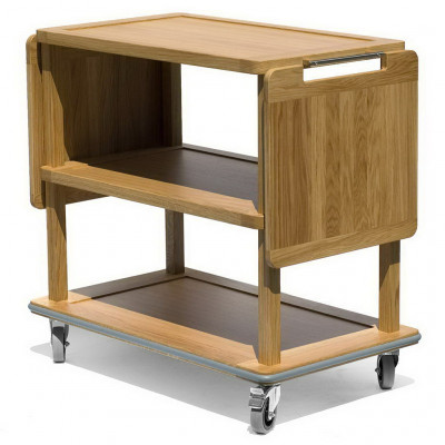 Craster  Oak Trolley with Folding Sides Oak, Lacquered 1922 × 585 × 954 mm