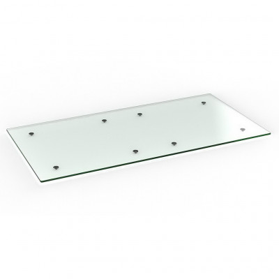 Craster Rise 800 Clear Glass Rectangle Table Top Clear Glass 800 × 1600 × 22 mm 
31.5 × 63 × 0.9”