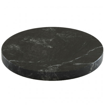 Craster Tilt Round Grey Marble Plinth Grey Marble 218ø × 25 mm