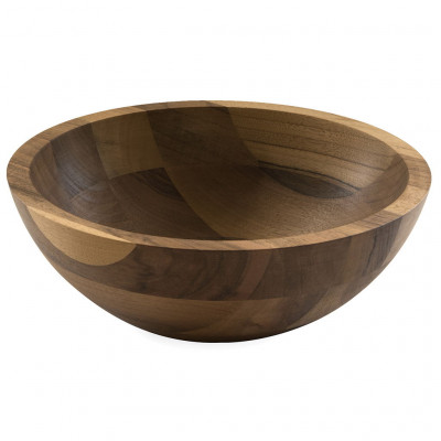 Craster Tilt Large Walnut Wood Bowl Walnut 285ø × 100 mm