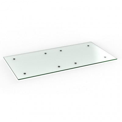 Craster Rise 700 Clear Glass Rectangle Table Top Clear Glass 700 × 1400 × 22 mm 
27.5 × 55.1 × 0.9”