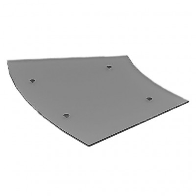 Craster Rise 700 Grey Glass Segment Table Top Grey Glass 1107 × 751 × 22 mm 
43.6 × 29.6 × 0.9”