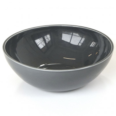 Craster Tilt Medium Dark Grey Ceramic Bowl Ceramic 250ø × 85 mm