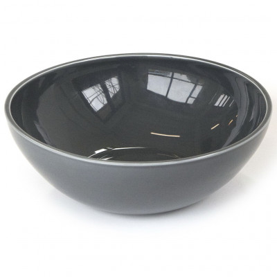 Craster Tilt Large Dark Grey Ceramic Bowl Ceramic 290ø × 100 mm