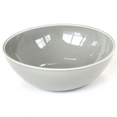 Craster Tilt Large Light Grey Ceramic Bowl Ceramic 290ø × 100 mm