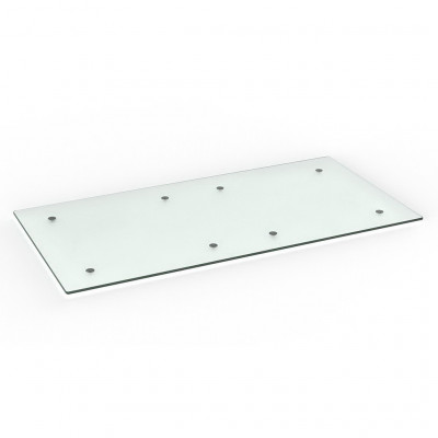 Craster Rise 700 Frosted Glass Rectangle Table Top Frosted Glass 700 × 1400 × 22 mm 
27.5 × 55.1 × 0