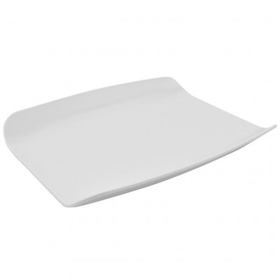 Dalebrook White Melamine Curved 1/2 Gastro Tray with sf