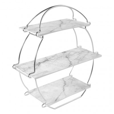 Dalebrook Silver and Marble Tea Stand set 362x132x385mm