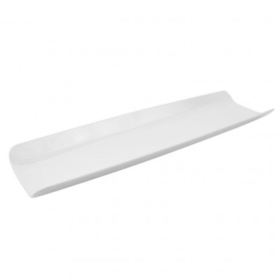 Dalebrook White Melamine Curved 2/4 Gastro Tray with sf