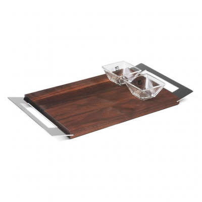 Elleffe Cutting board with glass bowls