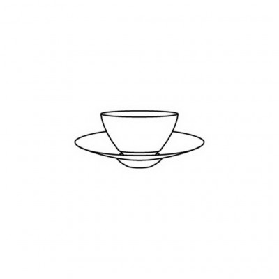 Hering Berlin Granat tea bowl and saucer Ø110 h75 200ml,Ø185 h35