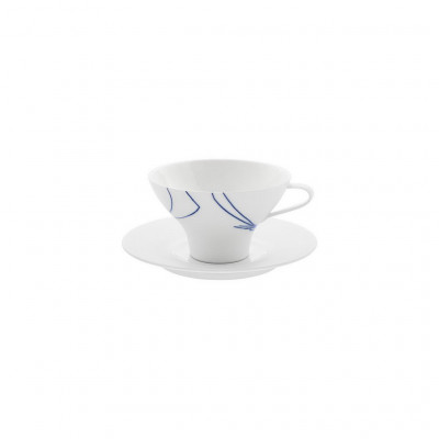 Hering Berlin Granat coffee/tea cup with saucer Ø110 h80 170ml,Ø160 h21