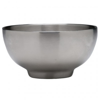 Fortessa Brushed Stainless Steel Double Wall Footed Bowl