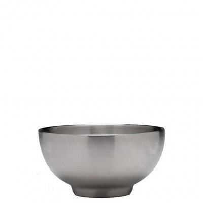 Fortessa Brushed Stainless Steel Double Wall Footed Bowl