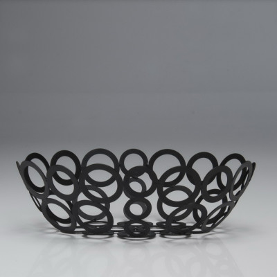 Fortessa Oval Stainless Steel “Ring” Basket Black