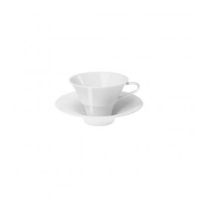 Hering Berlin Pulse coffee/tea cup with saucer, conical Ø110 h80 170ml,Ø165 h40