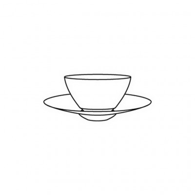 Hering Berlin Pulse caffé latte, soup bowl and saucer Ø135 h85 400ml,Ø220 h45