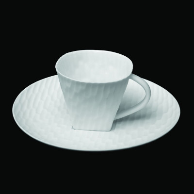 Jacques Pergay Honeycomb espresso cup and saucer