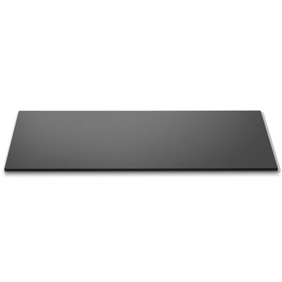Rosseto Wide Rectangle Black Tempered Glass Surface, 1 EA