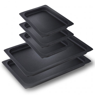 X-OVEN Aluminum non-stick trays set (2 trays gn 1/3 + 3 trays gn 1/6 h 2,5)