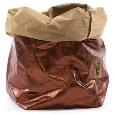 Uashmama Paper Bag L copper-sand