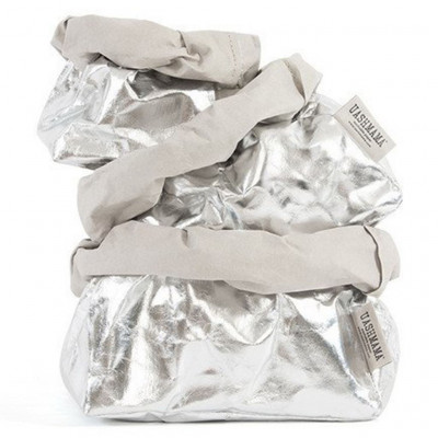Uashmama Paper Bag M silver-grey