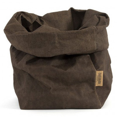 Uashmama Paper Bag L plus dark brown