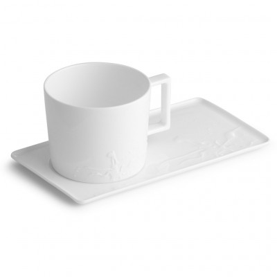 CHIC Spat Cup 0.22l and saucer 18x10cm rectangular