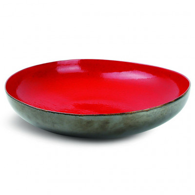 CHIC Mix Serving dish 36,5xH8,5cm red/silver