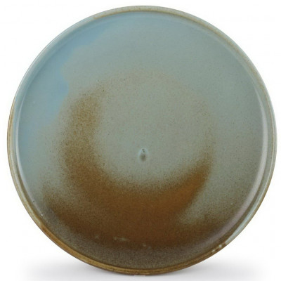 F2D Escura Plate ø28,5x2,5cm brown/green
