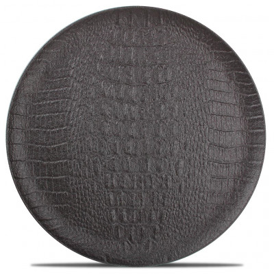 F2D Plate 27cm black Croco