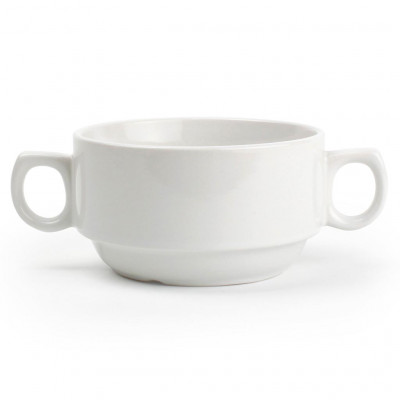 BonBistro Appetite Soup cup 10.5xH6cm 2 handles white