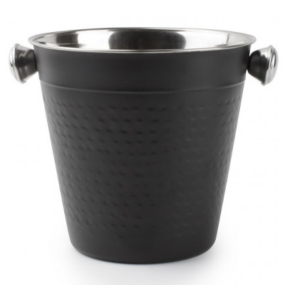 BonBistro Black Bar Ice bucket 14cm black hammered ss