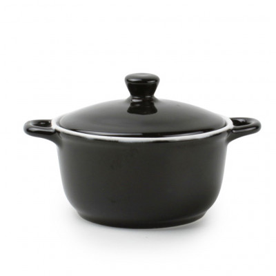 BonBistro Teglia Baking dish with lid 10xH5.5cm round black